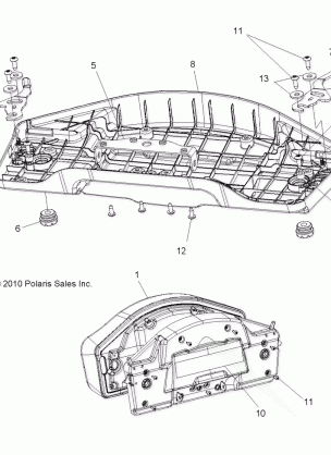 BODY SEAT PASSENGER BOTTOM - A14TN5EAA / EAD (49ATVSEATBOTTOM11SPX2550)