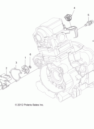 ENGINE COOLING SYSTEM and WATER PUMP - A14TN5EAI (49ATVWATERPUMP12SP550)