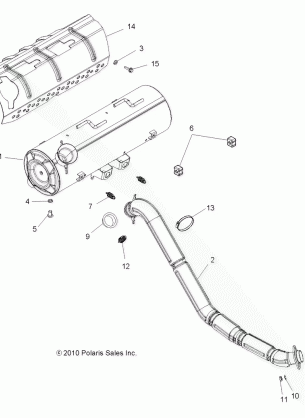 ENGINE EXHAUST - A14TN5EAI (49ATVEXHAUST11SPTRG550)