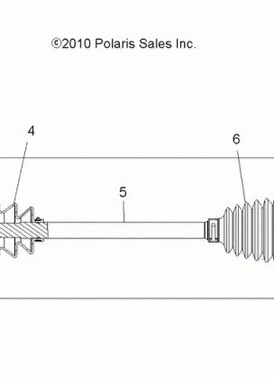 DRIVE TRAIN DRIVE SHAFT FRONT - A14TN5EAA / EAD (49ATVSHAFTDRIVE1332873)