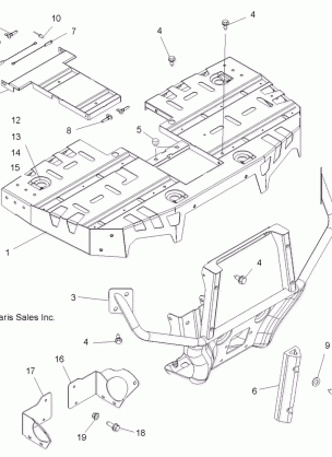 BODY FRONT RACK and BRUSHGUARD - A14YN8EAJ / EAT (49MVBRUSHGRD12SP850)