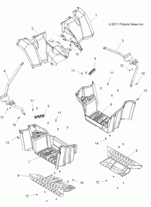 BODY REAR CAB FOOTWELLS and SUPPORTS - A14YN8EAJ / EAT (49MVCABRR12SP850)