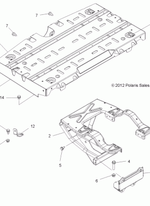 BODY REAR RACK and BRUSHGUARD - A14YN8EAJ / EAT (49MVRACKRR12SP850)