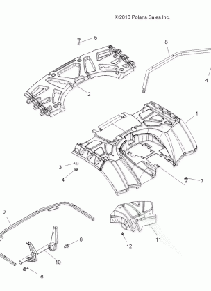 BODY REAR CAB and REAR RACK - A14ZN55TA (49ATVCABRR11SP550)