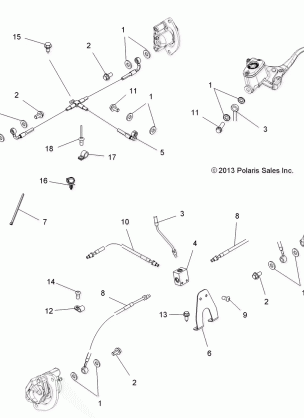 BRAKES BRAKE LINES - A14YN8EAJ / EAT (49MVBRAKELINE14SP850)