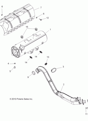 ENGINE EXHAUST - A14YN8EAJ / EAT (49ATVEXHAUST11SPTRG850)