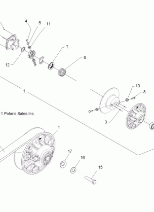 DRIVE TRAIN SECONDARY CLUTCH - A14YN8EAJ / EAT (49MVCLUTCHDRVN12SP850)