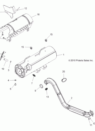 ENGINE EXHAUST - A14ZN5EAB / C / M / S (49ATVEXHAUST11SPEPS550)