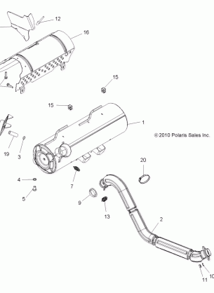 ENGINE EXHAUST - A14ZN5EFM (49ATVEXHAUST11SPEPS550)