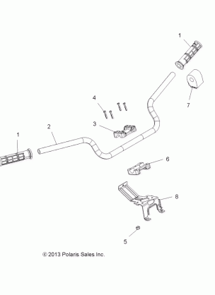 STEERING HANDLEBAR and CONTROLS - A14ZN5EFM (49ATVHANDLEBAR14SP850F)