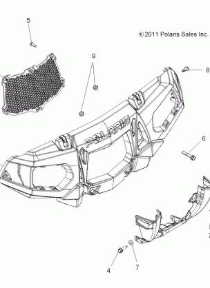 BODY FRONT BUMPER and MOUNTING - A14ZN5EFM (49ATVBUMPER12SP550F)