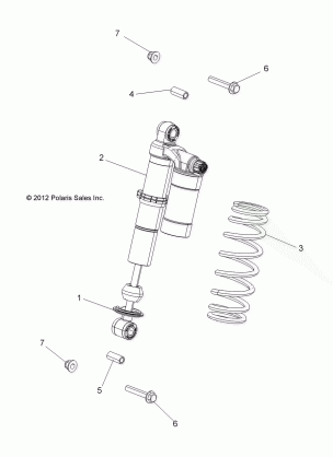 SUSPENSION SHOCK FRONT MOUNTING - A14ZN8EAP (49ATVSHOCKMTG7044135)