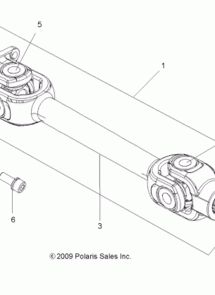 DRIVE TRAIN PROP SHAFT REAR - A14DN5EAH / EAR (49ATVSHAFTPROPRR1332724)