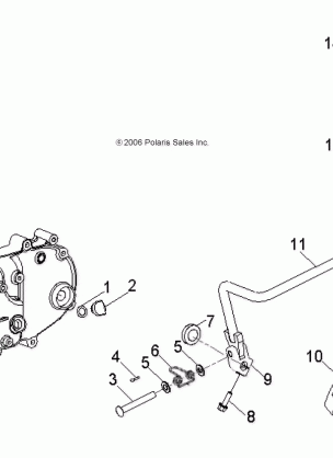 DRIVE TRAIN TRANSMISSION SHIFT LEVER - A13FA09AA (49ATVSHIFT07OTLW90)