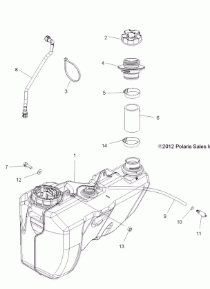 BODY FUEL TANK - A13GH85AJ / EAK (49ATVFUEL13SPX2550)