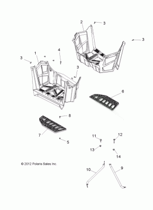 BODY FOOTWELLS - A13GH85AJ / EAK (49ATVFOOTWELL13850SCRAM)