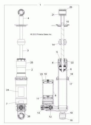 SUSPENSION SHOCK REAR - A13GH8EAK (49ATVSHOCKRR7043856)