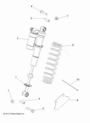 SUSPENSION SHOCK REAR MOUNTING - A13GH8EAK (49ATVSHOCKMTG7043856)