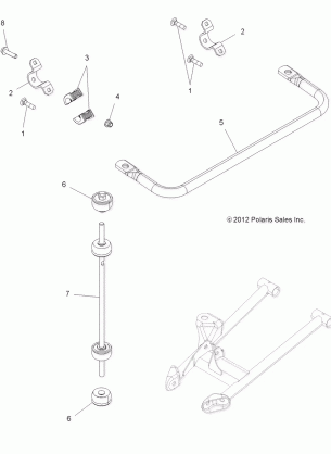 SUSPENSION STABILIZER BAR - A13GH85AJ / EAK (49ATVSTABILIZER13850SCRAM)