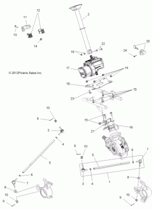 STEERING STEERING POST ASM. - A13GH8EFK (49ATVSTEERING13850SCRAMI)