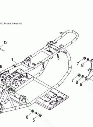 CHASSIS FRAME and SWING ARM - A13KA05AD / AF (49ATVFRAME13OUT50)