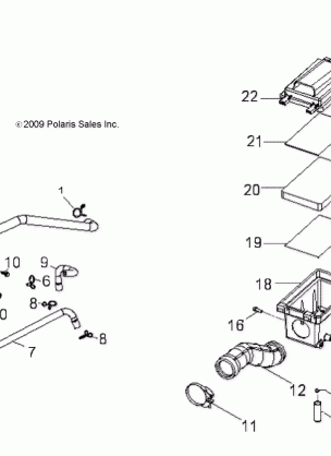 ENGINE AIR INTAKE SYSTEM - A13KA05AD / AF (49ATVAIRBOX10OUT50)