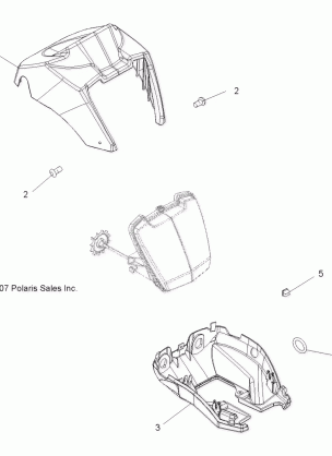 BODY HEADLIGHT POD - A13MB46FZ (49ATVHEADLIGHT09SP500)