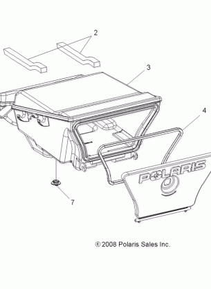 BODY REAR STORAGE BOX - A13MB46FZ (49ATVSTORAGERR09SP500)