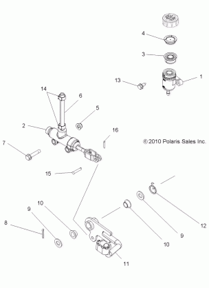 BRAKES BRAKE PEDAL and MASTER CYLINDER - A13MB46FZ (49ATVBRAKEFOOT11SP500)