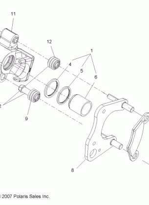BRAKES FRONT CALIPER - A13MB46FZ (49ATVBRAKEFRT08SP500)