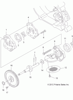 ENGINE OIL PUMP - A13MB46FZ (49ATVOILPUMP13HAWK)