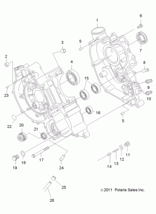 ENGINE CRANKCASE - A13MB46TH (49ATVCRANKCASE12400)