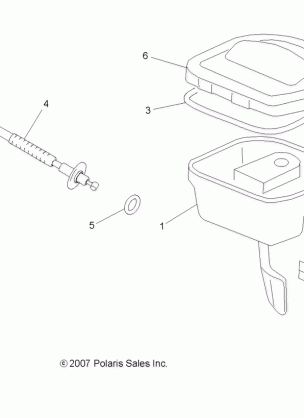 STEERING CONTROLS THROTTLE ASM. and CABLE - A13MB46FZ (49ATVCONTROLS08SCRAM2X4)