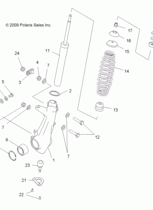 SUSPENSION FRONT STRUT - A13MB46FZ (49ATVSTRUT10SP500I)