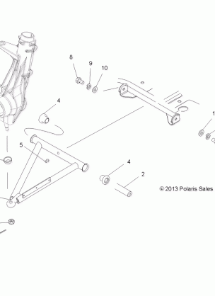SUSPENSION A-ARM and STRUT MOUNTING - A13MB46TH  (49ATVAARM13SP500)