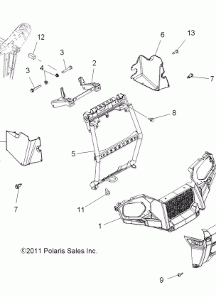 BODY FRONT BUMPER and MOUNTING - A13MB46TH (49ATVBUMPER12SP500F)