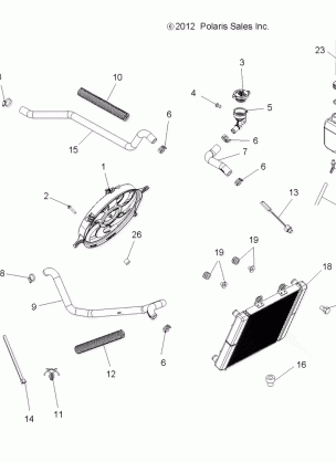 ENGINE COOLING SYSTEM - A13MH46AF / AX / MS46AX (49ATVCOOL13HAWK)