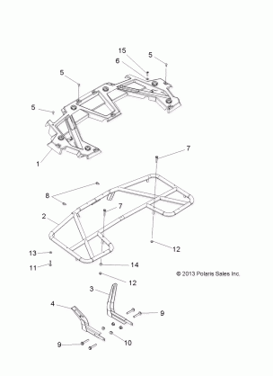 BODY REAR RACK - A13MS46AX (49ATVRACKMTGRR13SP400)