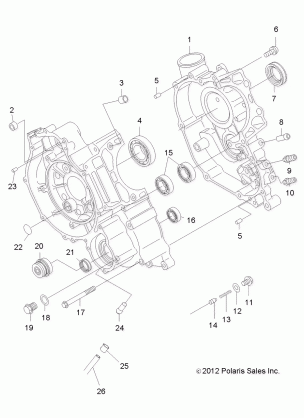 ENGINE CRANKCASE - A13MH50AJ / AQ / AX / AZ (49ATVCRANKCASE12SP500)