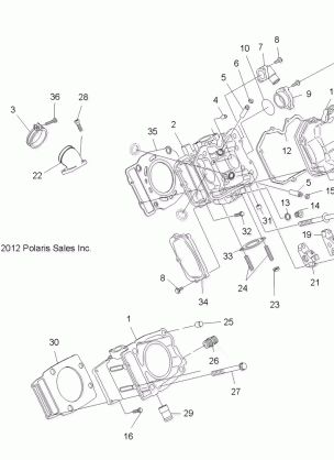 ENGINE CYLINDER and HEAD - A13MH50AJ / AQ / AX / AZ (49ATVCYLINDER12SP500F)