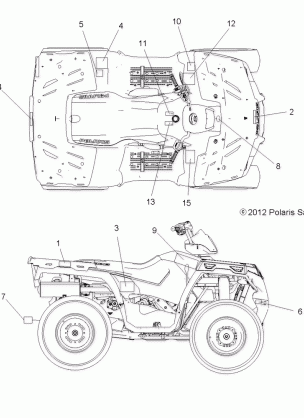 BODY DECALS - A13MH50AJ / AQ / AX / AZ (49ATVDECAL13SP500)