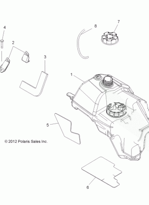 BODY FUEL TANK ASM. - A13MH46AF / AX / MS46AX (49ATVFUEL13HAWK)