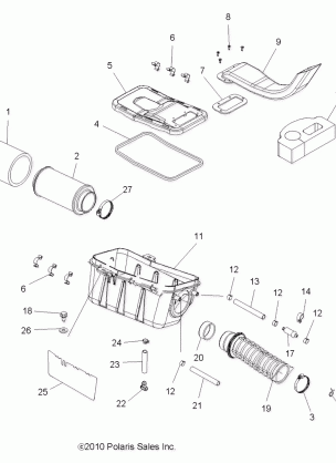 ENGINE AIR INTAKE SYSTEM - A13MH50TD (49ATVAIRBOX12SP500)