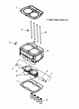 ENGINE PISTON and CYLINDER - A13MH76FF (4999200299920029D08)