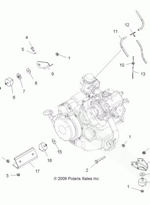 ENGINE MOUNTING - A13NA32AA (49ATVENGINEMTG10TBLZR)