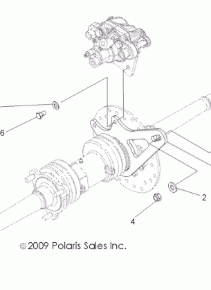 BRAKES REAR CALIPER MOUNTING - A13NA32FA (49ATVCALIPERMTG10TB)