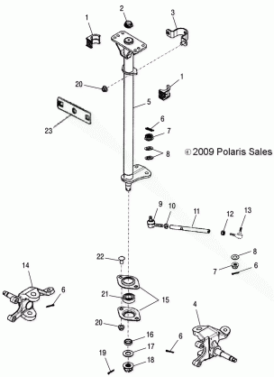 STEERING STEERING POST and TIE RODS - A13PB20AF (49ATVSTEERING10PHX)