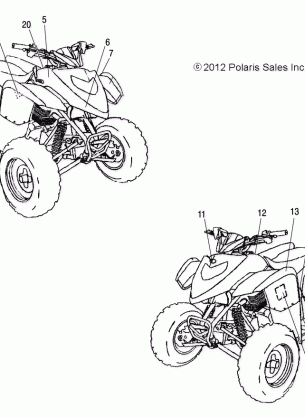 BODY DECALS - A13PB20AF (49ATVDECAL13PHX)