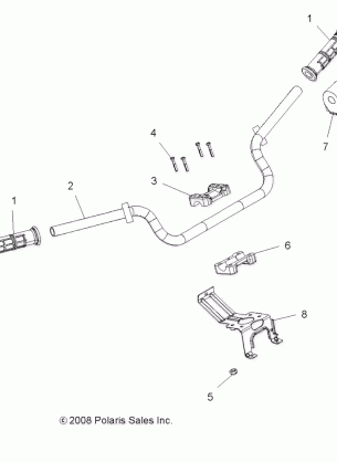 STEERING HANDLEBAR and CONTROLS - A13TN55FA (49ATVHANDLEBAR09SPXP850I)