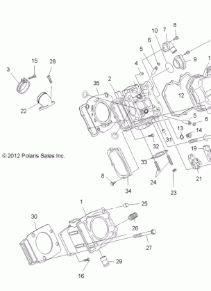 ENGINE CYLINDER and HEAD - A13DH50AX / AZ (49ATVCYLINDER12SP500TRG)